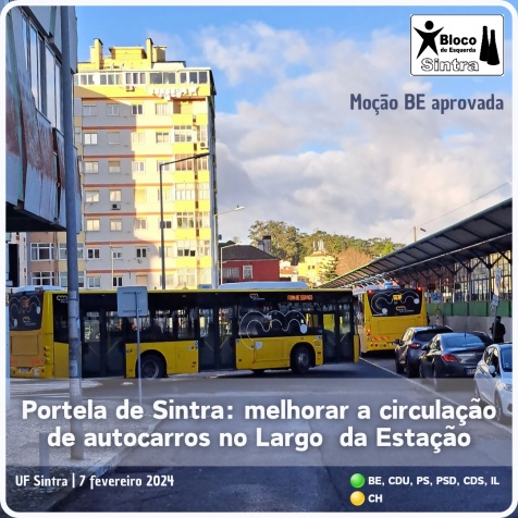 UF Sintra: Moção aprovada para melhorar circulação dos autocarros na Portela
