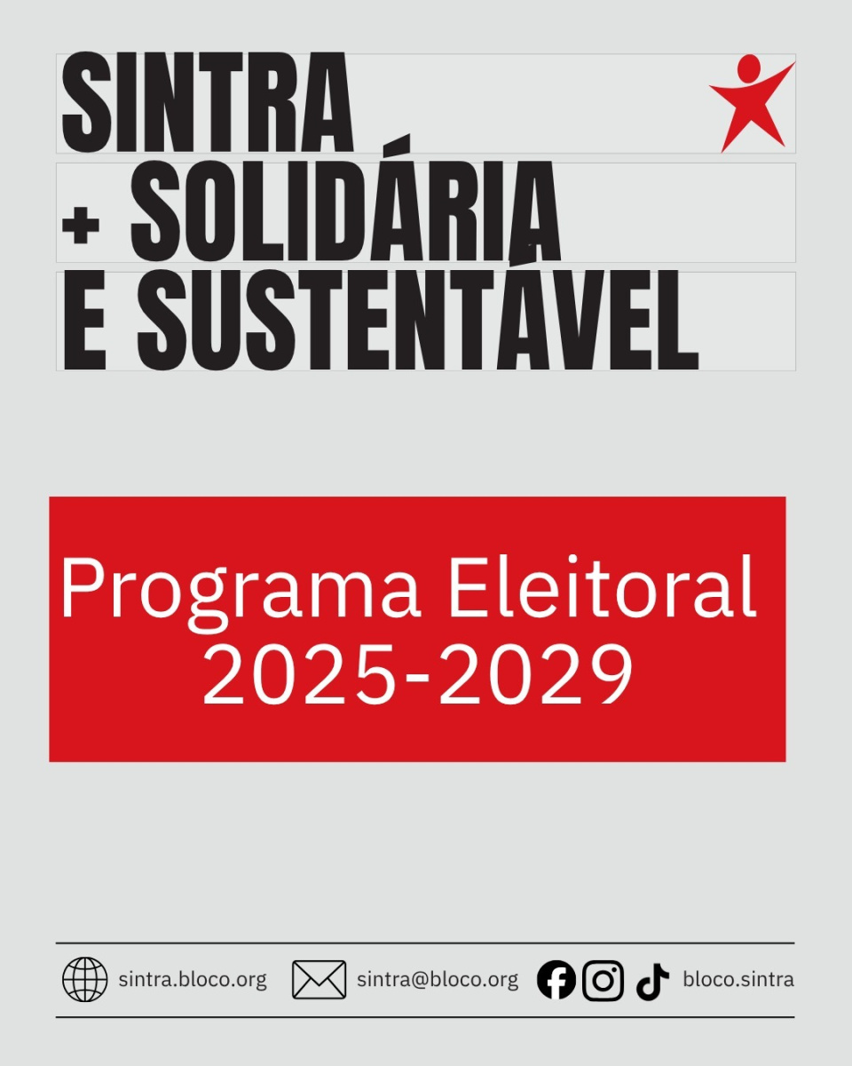 Programa eleitoral do Bloco à Câmara de Sintra 2025 já está disponível